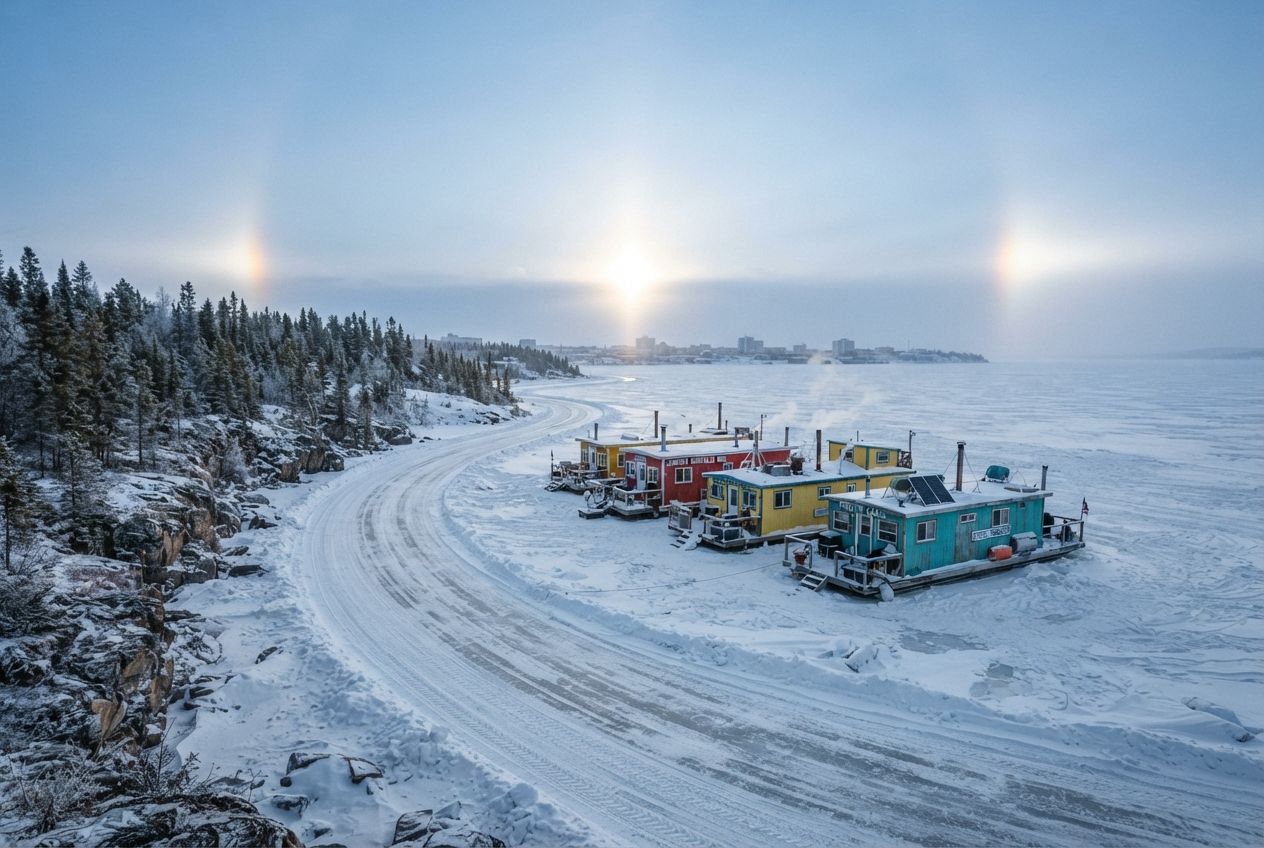 Yellowknife by day (illustration)